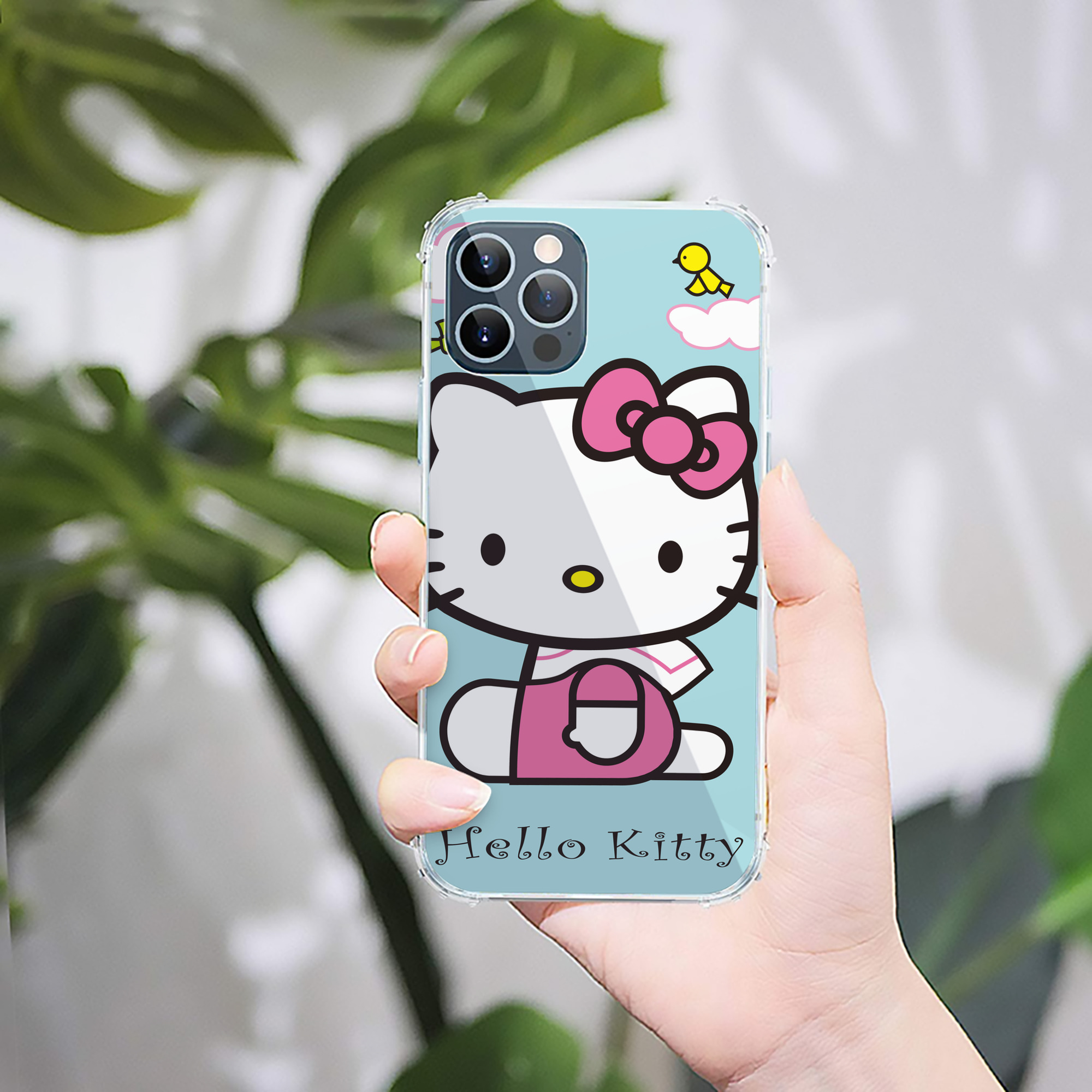 （画像用） Hello Kitty ハローキティ 【iPhone 12シリーズ対応】透明スマホケース（クリアソフトケース）